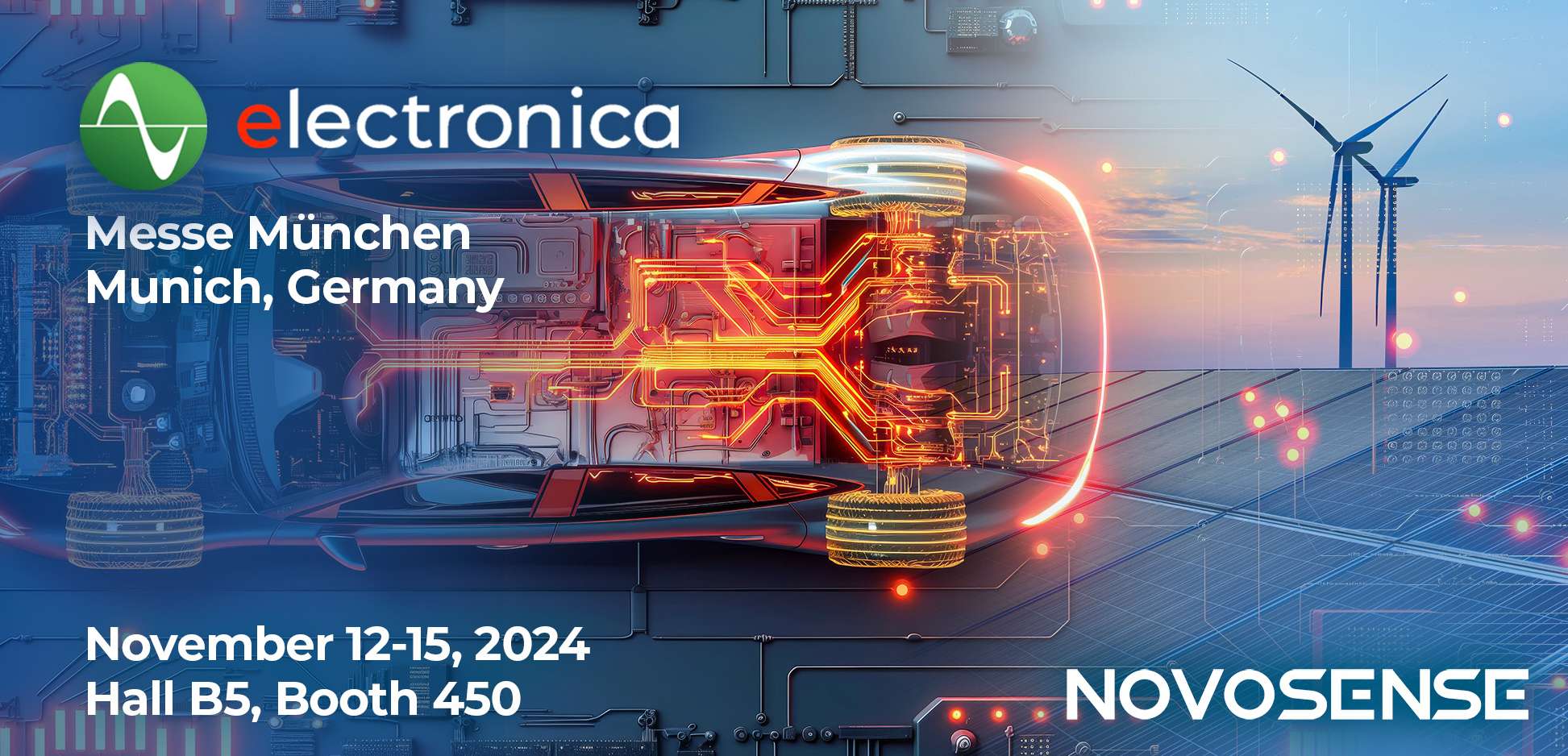 NOVOSENSEは、インテリジェントカー、電動化、産業制御に関する最新の研究開発成果をelectronica 2024に発表